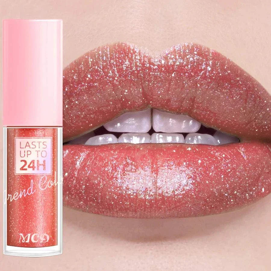 18 Colors Glitter Lip Glaze - Long Lasting Waterproof Lip Gloss