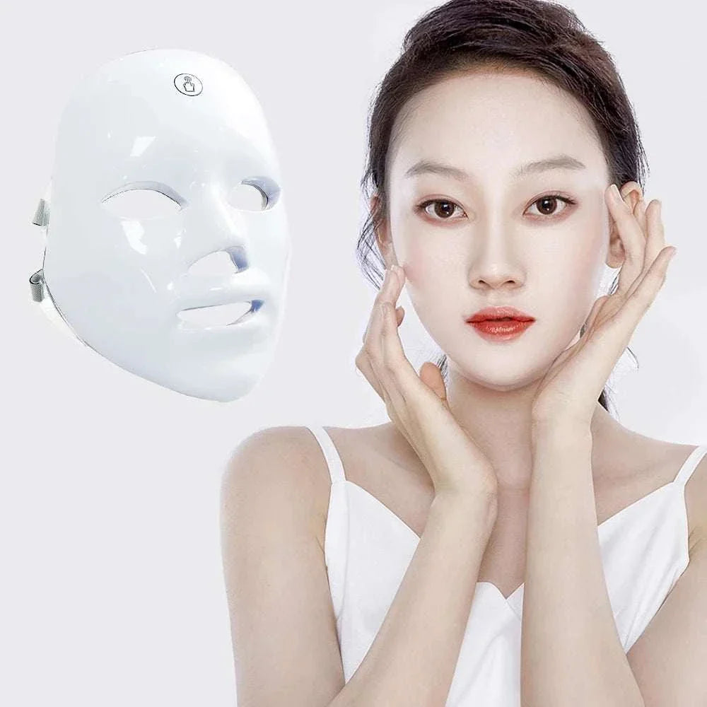 7 Colors LED Facial Mask Photon Therapy for Acne & Wrinkles