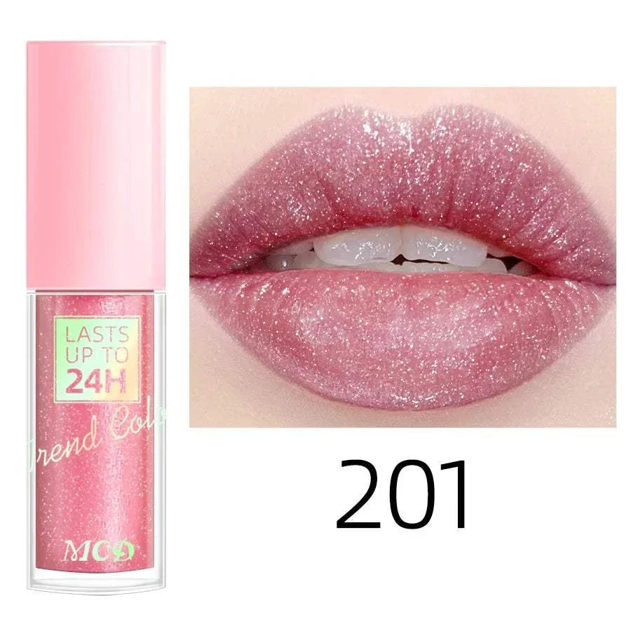 18 Colors Glitter Lip Glaze - Long Lasting Waterproof Lip Gloss