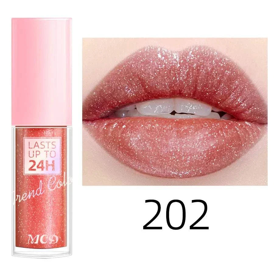 18 Colors Glitter Lip Glaze - Long Lasting Waterproof Lip Gloss