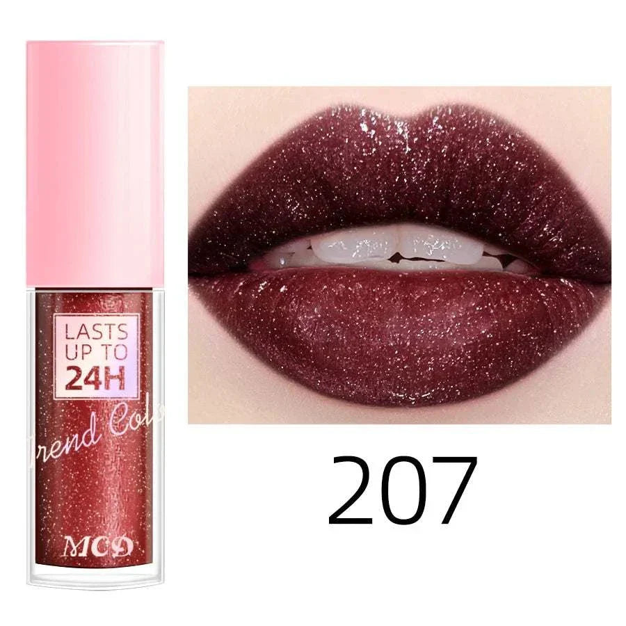 18 Colors Glitter Lip Glaze - Long Lasting Waterproof Lip Gloss