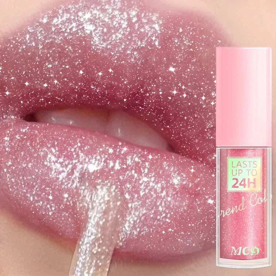 18 Colors Glitter Lip Glaze - Long Lasting Waterproof Lip Gloss