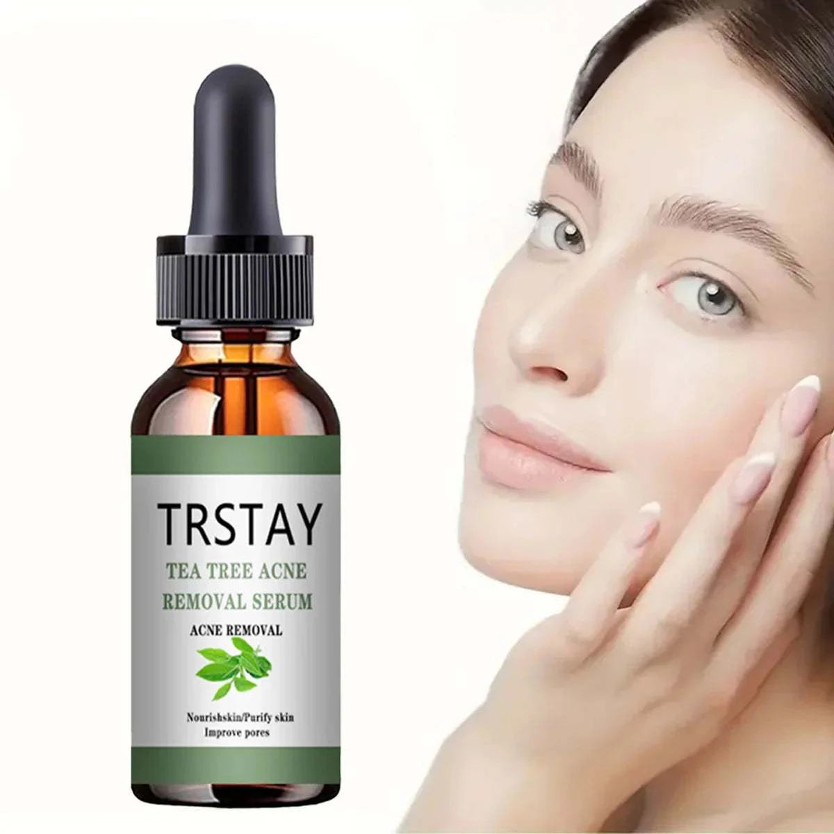 Acne Treatment Face Serum with Tea Tree Oil by TRSTAY for Moisturizing and Shrinking Pores.