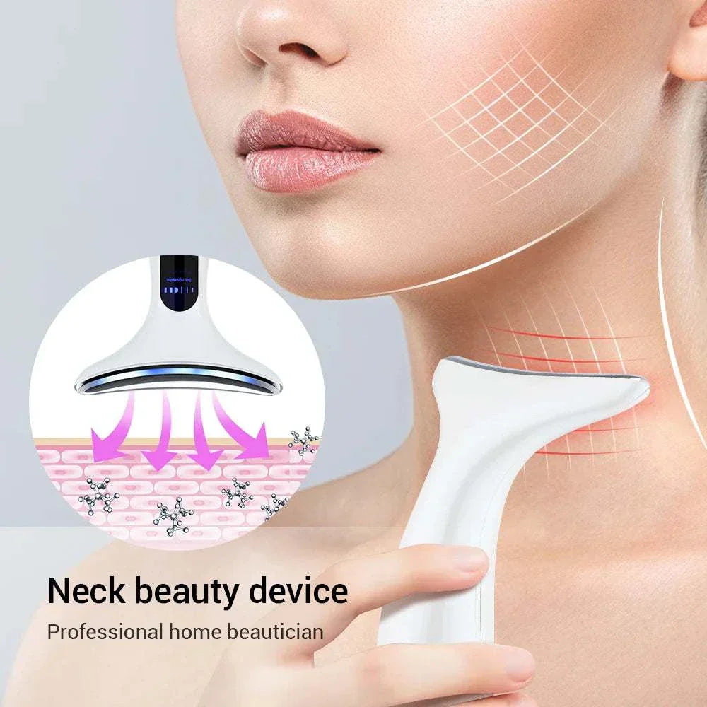 EMS Microcurrent Face Neck Beauty Device Anti Wrinkle LED Massager