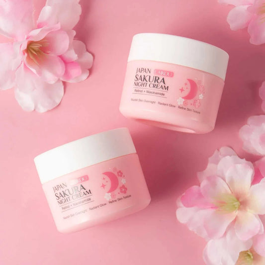 LAIKOU 30g Blossom Face Cream Deep Hydration Moisturizing Smoothing Night Cream Sakura Facial Essence Korean Skin Care Comestics