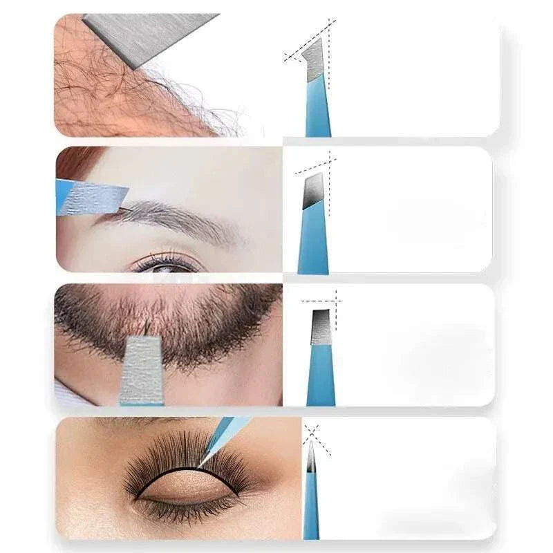 Eyebrow Tweezer Colorful Hair Beauty Tools Stainless Steel