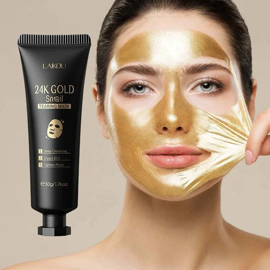 LAIKOU 24K Gold Sakura Peeling Face Mask for anti-aging and blackhead removal.