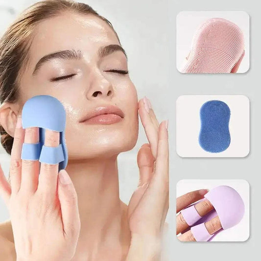 Mini facial silicone scrubber for deep skin cleansing and exfoliation.