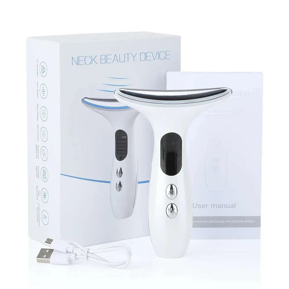 EMS Microcurrent Face Neck Beauty Device Anti Wrinkle LED Massager