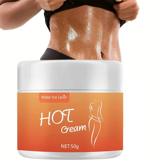 Heat massage cream by Water Ice Levin for muscle training and fitness, moisturizing and oil-control, 50g jar.