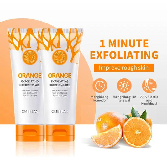 Orange Exfoliating Gel for gentle skin repair and hydrating moisturizer.