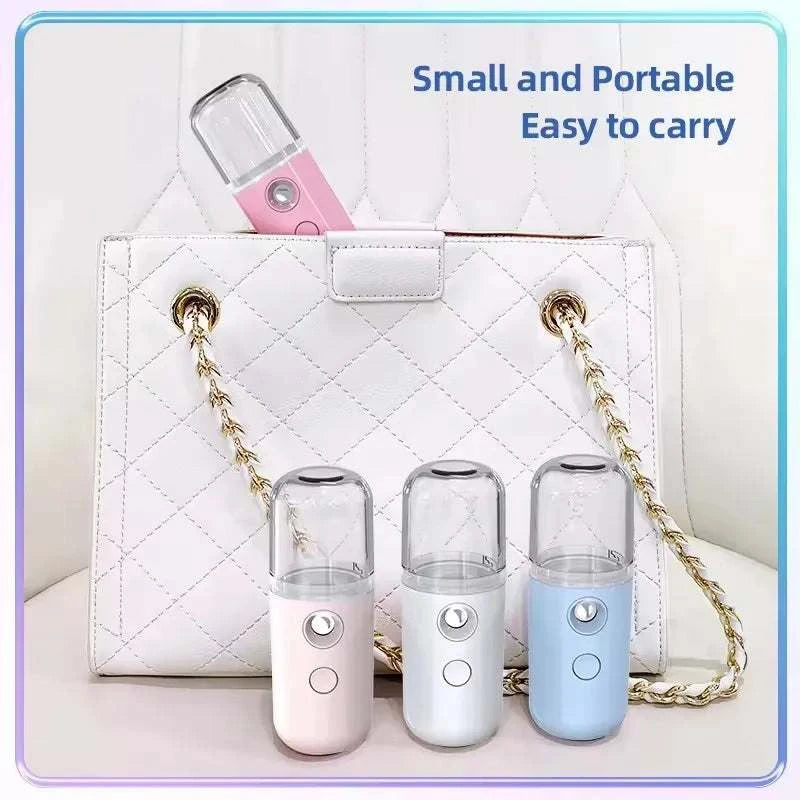 30ML Mini Facial Steamer Personal Nano Sprayer USB Nebulizer Humidifier Moisturizing Hydrating Women Beauty Skin Care Tool